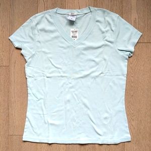 Old Navy Baby Blue V-Neck Short Sleeve T-shirt